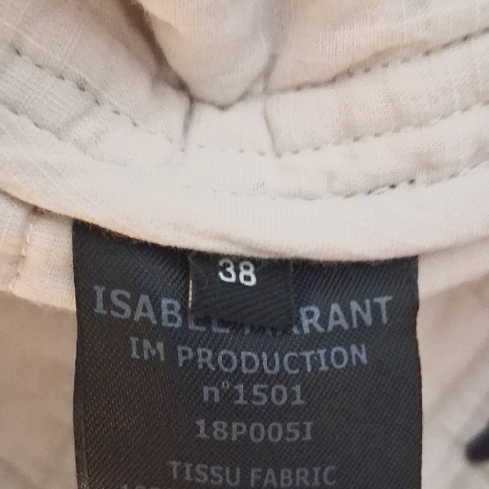 STAY WARM With Stylish Isabel Marant Quilt Geometric Patterned Ecru Jacket - Picture 8 of 8